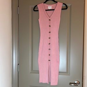 Size Medium Sleeveless Pink Sweater Dress